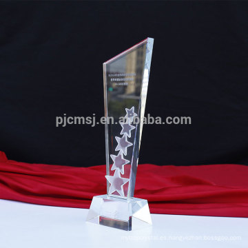 Precio atractivo nuevo tipo de trofeo de premio de cristal personalizado